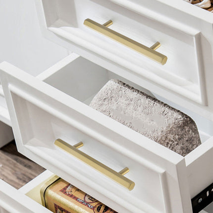 Gold Wardrobe Door Handle Modern Simple Hexagonal Long Pull for Cabinet Drawer