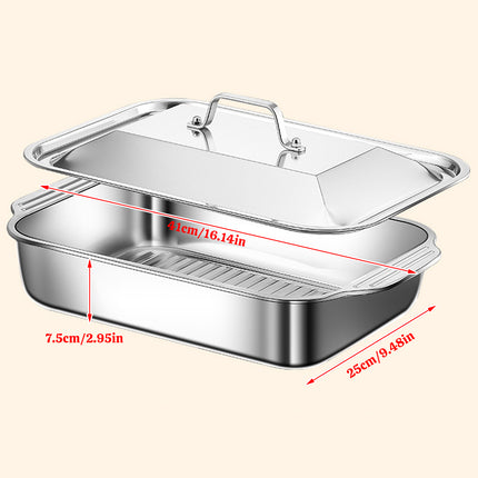 Grilled Fish Plate Crayfish Plate Tray Barbecue Plate for Camping Backyard BBQ