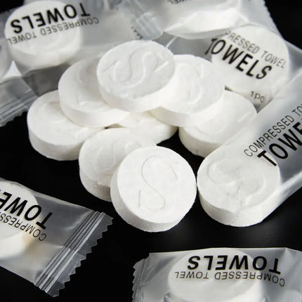 Compressed Face Towel 50pcs Portable Travel Wipes Coin Tissue Skincare Cleaning