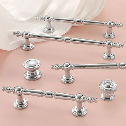 French Light Luxury Wardrobe Handle All Copper Cabinet Door Pull for Furniture
