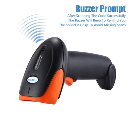 Wireless Barcode Scanner 2D QR Code Handheld Scanning Gun Supermarket Warehouse