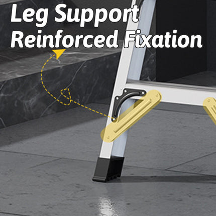 Folding Ladder 4 Step Aluminum Alloy Durable Ladder for Home Kitchen Garage Use