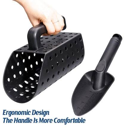 2pcs Sand Scoop Shovel Set Plastic Beach Digging Filter Tool for Little Ones Beach Toy