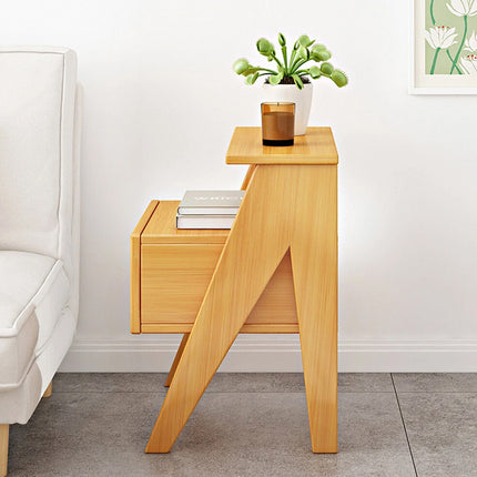 Drawer Bedroom Nightstand With Drawer Large Storage Stable Structure SpaceSaving