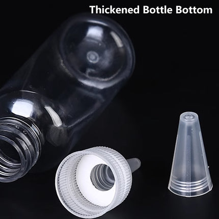 100pcs Needle Tip Plastic Bottles Transparent Squeeze Dispensing Bottle DIY Tool