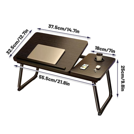 Bedside Table with Adjustable Height Folding Desktop Sturdy Space Saving Durable