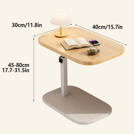 Adjustable Small C Shaped Side Table for Sofa Modern End Table Height
