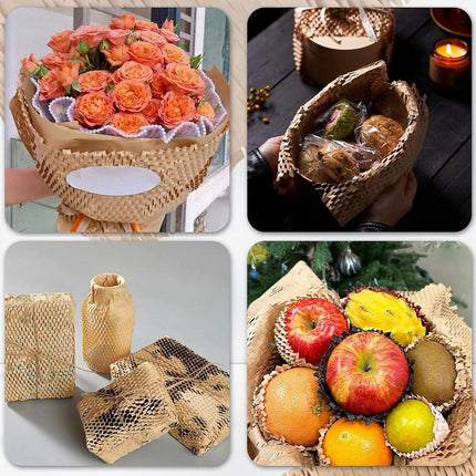 Honeycomb Kraft Paper Roll Shockproof Cushioning Wrapping Paper for Packaging