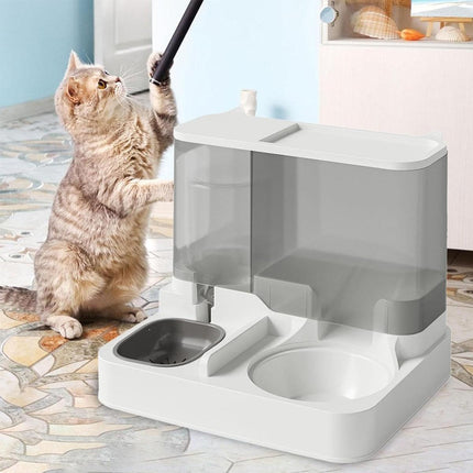 Automatic Cat Feeder Water Dispenser All in One Plastic Bowl for Cats and Dogs