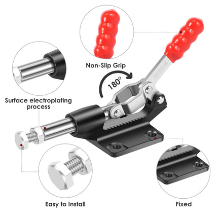 Quick Release Welding Clamp Set 2PCS Push Pull Fixture Clamping Tool Workshop