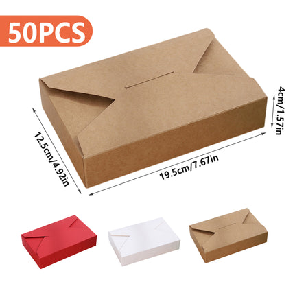 50PCS Baking Dessert Packaging Boxes Wear-Resistant for Pastry Cake Gift Use