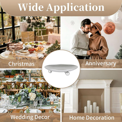 4PCS Metal Candle Holder Aromatherapy Candle Base Tray for Home Living Room