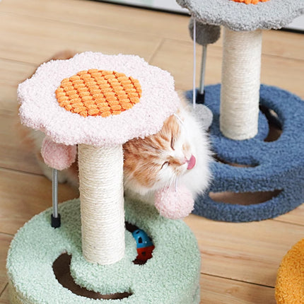 Flower Shape Cat Tree Scratching Post Tower Furniture Climber for Kitten Play