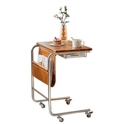 Wheeled Desk For Home Office Bedroom Lockable Wheels Space Saving Sturdy Use