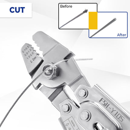 8-shaped Wire Rope Crimping Tool Pliers Swaging Swager Crimper Loop Sleeve