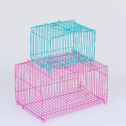 Small Bird Transport Collapsible Cage Travel Pet Carrier Portable Folding Cage