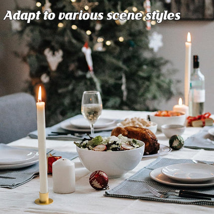 4PCS Retro Metal Candle Holder Set Rustproof for Home Wedding Christmas Tabletop