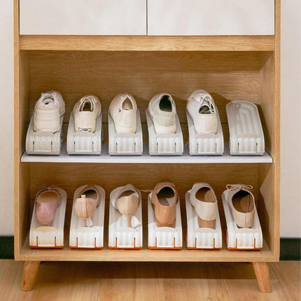 20pcs Shoe Slots Organizer Adjustable Double Layer Shoe Rack Stackable Support