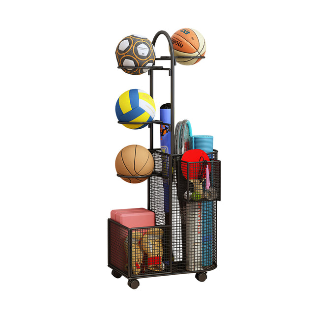 Home Sports Equipment Storage Rack for Mats Balls Sports Equipment Sturdy