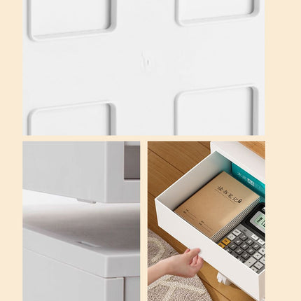 Rolling Casters Mobile Storage Cabinet with Drawers for Home Office Garage Use