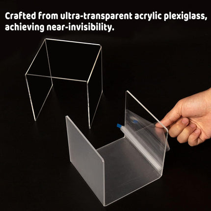 3PCS Clear Square Acrylic Display Stands for Jewelry Rings Watches Dessert Use
