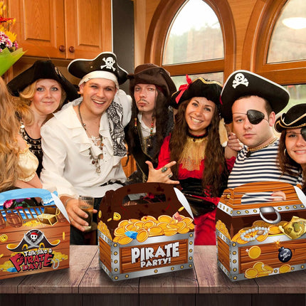 12PCS Pirate Theme Candy Gift Box Party Favour Supplies Decorative Return Gifts