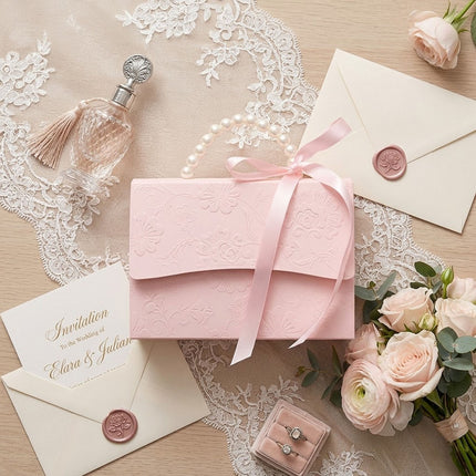 20pcs Pink Pearl Handle Gift Box Set Wedding Favour Candy Party Packaging