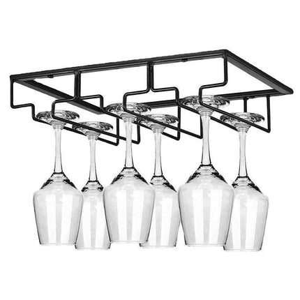 8/7/6/5/4/3 Slots Wine Glass Rack Holder Hanger Hanging Bar Storage Drying Rack - Aimall