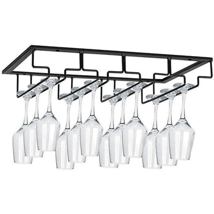 8/7/6/5/4/3 Slots Wine Glass Rack Holder Hanger Hanging Bar Storage Drying Rack - Aimall