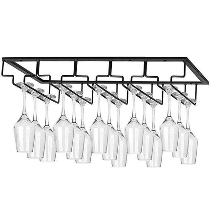 8/7/6/5/4/3 Slots Wine Glass Rack Holder Hanger Hanging Bar Storage Drying Rack - Aimall