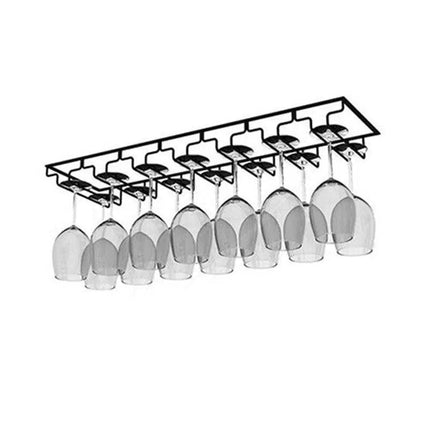 8/7/6/5/4/3 Slots Wine Glass Rack Holder Hanger Hanging Bar Storage Drying Rack - Aimall