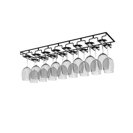 8/7/6/5/4/3 Slots Wine Glass Rack Holder Hanger Hanging Bar Storage Drying Rack - Aimall