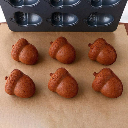 6-Link Acorn Baking Pan Non-Stick Cake Mould Oven Baking Tools for Pastry Making