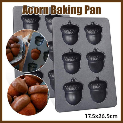 6-Link Acorn Baking Pan Non-Stick Cake Mould Oven Baking Tools for Pastry Making