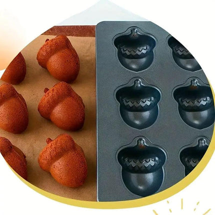 6-Link Acorn Baking Pan Non-Stick Cake Mould Oven Baking Tools for Pastry Making