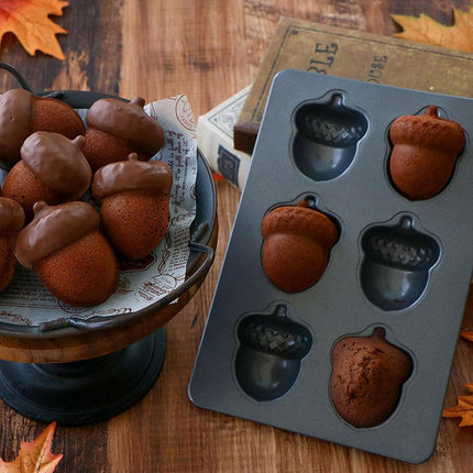 6-Link Acorn Baking Pan Non-Stick Cake Mould Oven Baking Tools for Pastry Making
