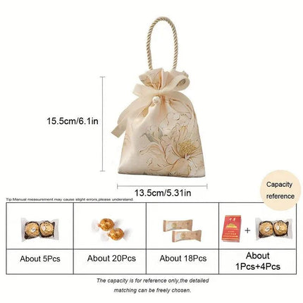10pcs Sugar Bags Tote Candy Gift Bags for Party Favors Sweet Treats Packaging