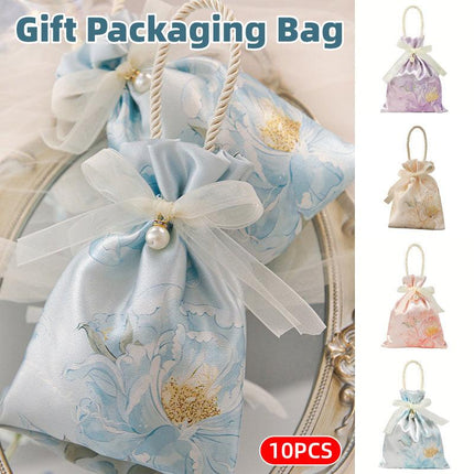 10pcs Sugar Bags Tote Candy Gift Bags for Party Favors Sweet Treats Packaging
