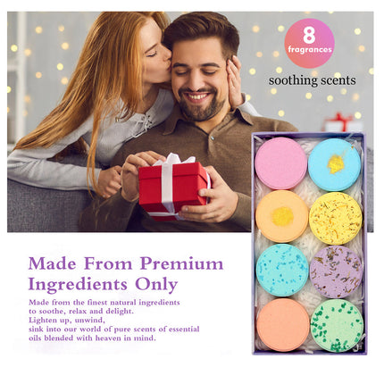 Aromatherapy Shower Tablets 8 Pack Gift Box Relaxing Scented Shower Steamers