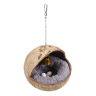 Coconut Shell Bird Nest Hammock Parrot Hanging Nest Natural Cage Pet Shelter