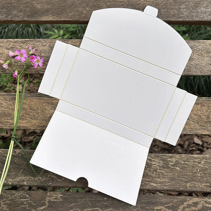 30PCS Envelope Style Folding Box White Cardboard for Mail Wedding Party Favors
