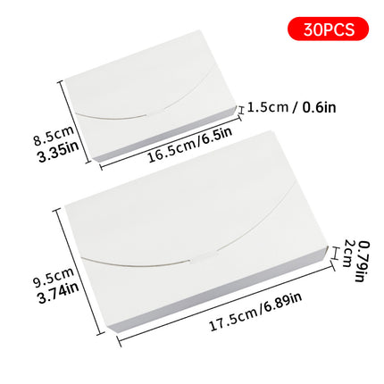30PCS Envelope Style Folding Box White Cardboard for Mail Wedding Party Favors