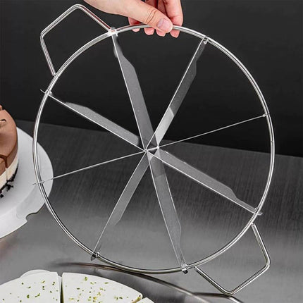 8 Slice Stainless Steel Cake Cutter Round Pizza Divider Baking Portion Tool