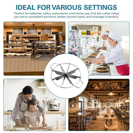 8 Slice Stainless Steel Cake Cutter Round Pizza Divider Baking Portion Tool