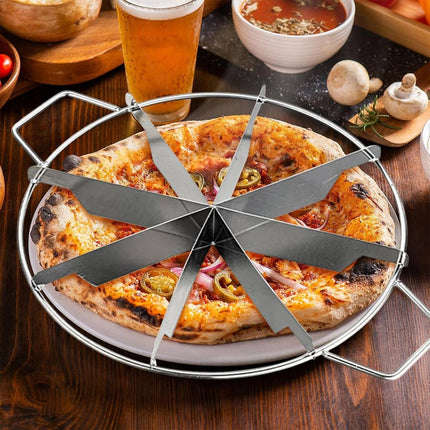 8 Slice Stainless Steel Cake Cutter Round Pizza Divider Baking Portion Tool