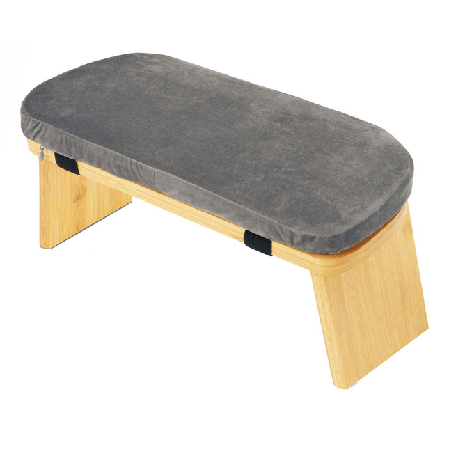 Folding Meditation Bench With Velvet Cushion Portable Yoga Bench Kneeling Stool