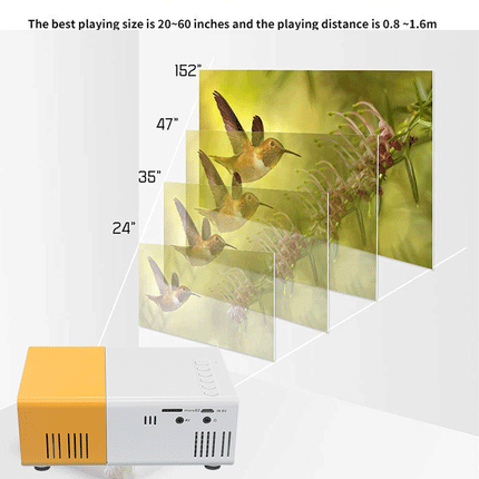 Portable Mini Pocket Projector LED Home Cinema HD 1080P HDMI Remote Control