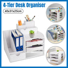 4 Tier Desktop File Organizer for Office Home Desk Stationery Storage Sturdy