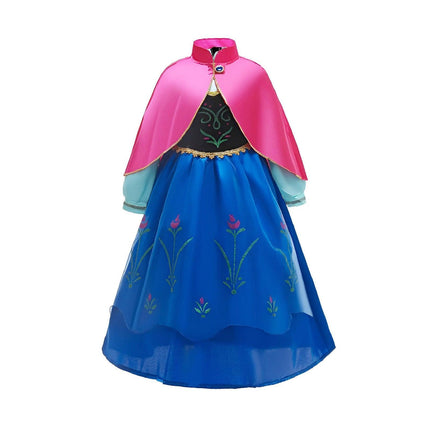 Girls Dress Frozen Anna Long Sleeve Princess Dress AU - Aimall