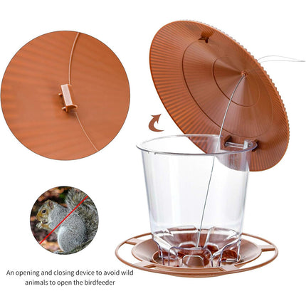 Outdoor Hanging Bird Feeder Gazebo Style Large Capacity Squirrel Proof Feeder